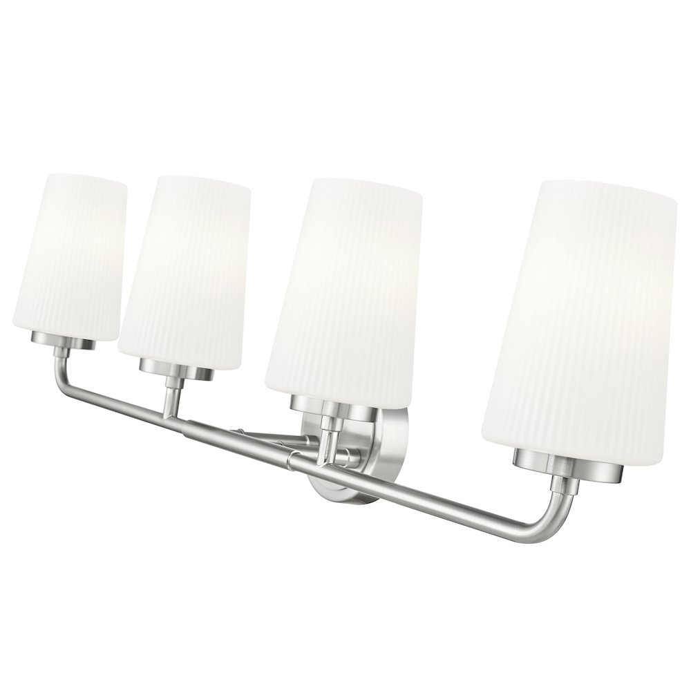 Z-Lite Montford 4 Light Vanity in Brushed Nickel color, Steel frame. Picture 4