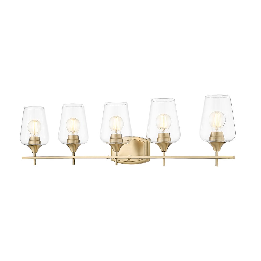 Z-Lite 5 Light Vanity, Burnished Brass. Picture 1