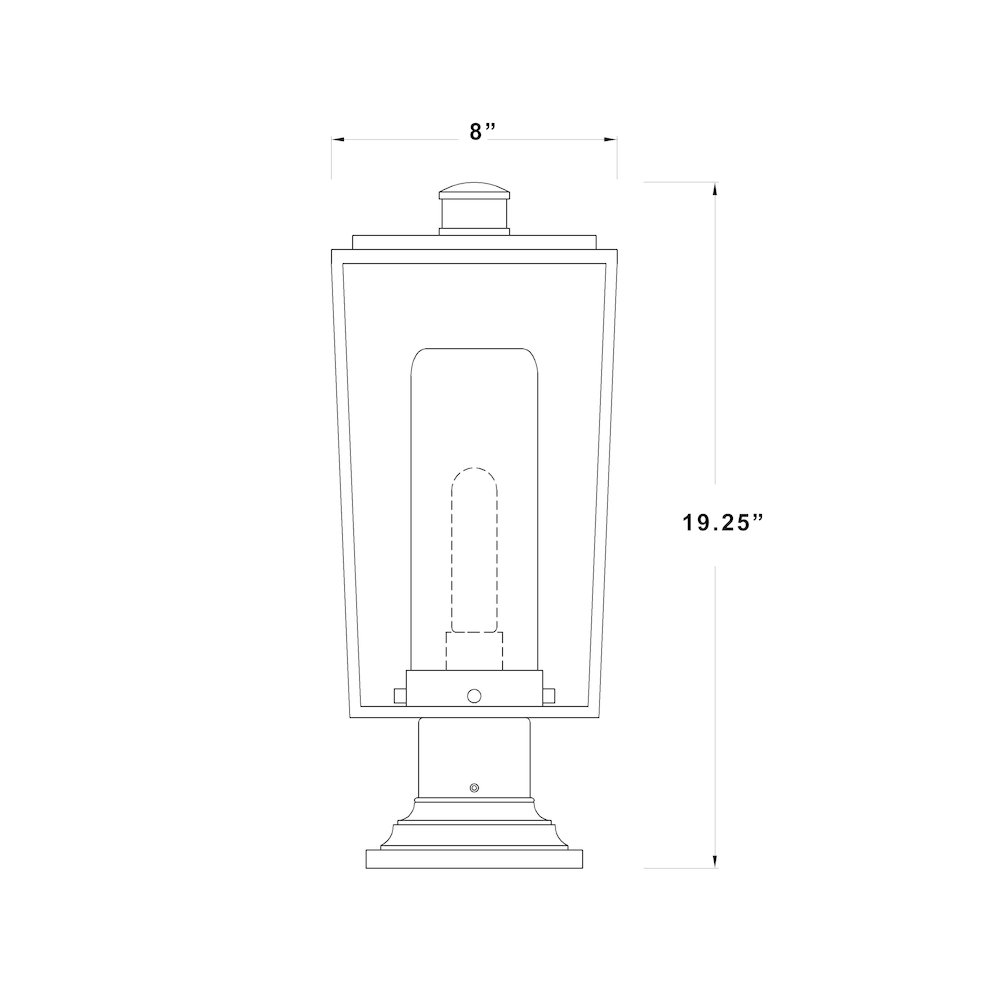 Z-Lite 1 Light Outdoor Pier Mounted Fixture. Picture 8