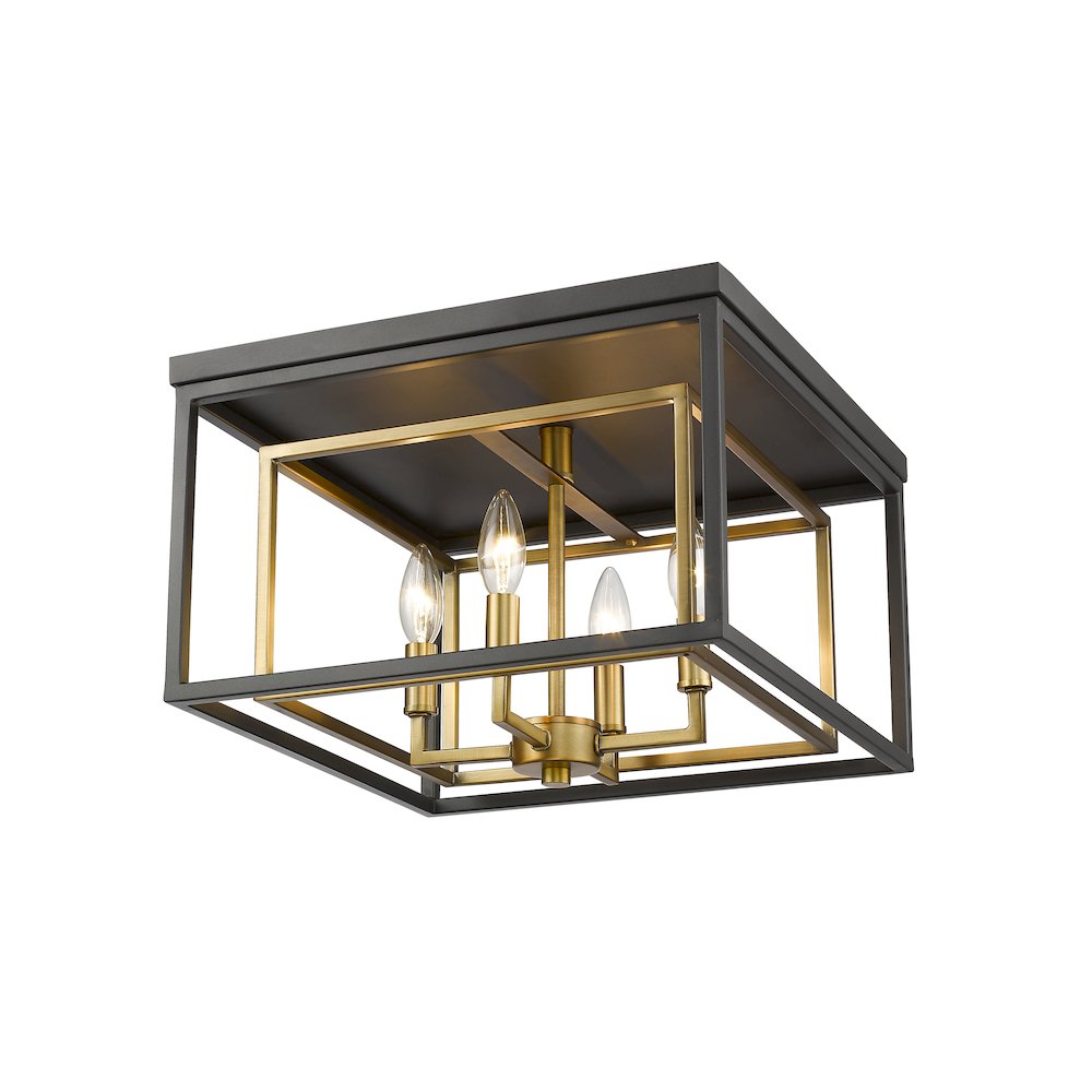 Z-Lite 4 Light Flush Mount. Picture 1