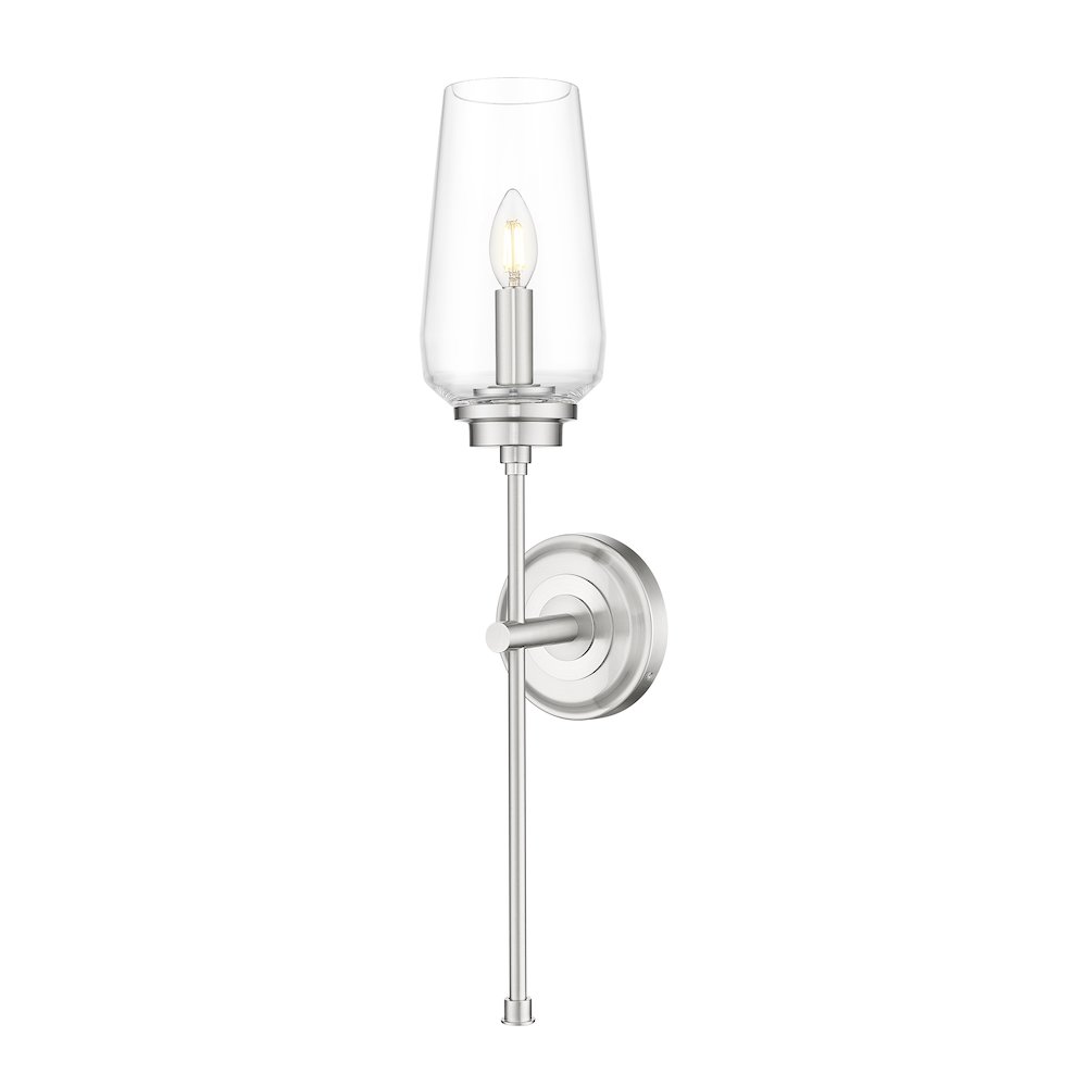 Z-Lite 1 Light Wall Sconce, Brushed Nickel. Picture 1