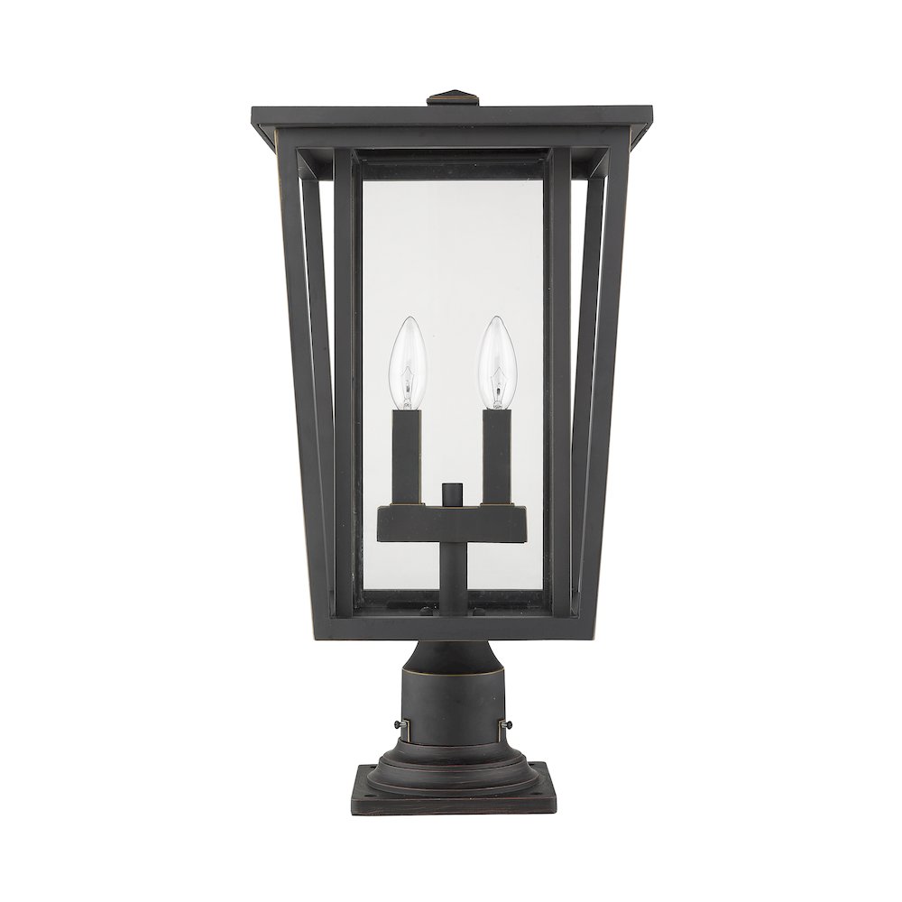 Z-Lite 2 Light Outdoor Pier Mounted Fixture. Picture 4