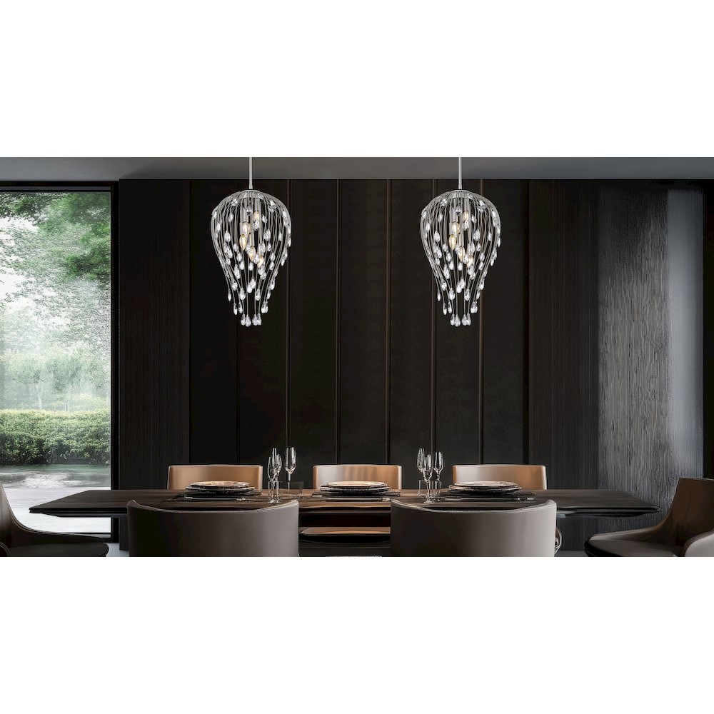 Z-Lite 5 Light Pendant, Brushed Nickel. Picture 5