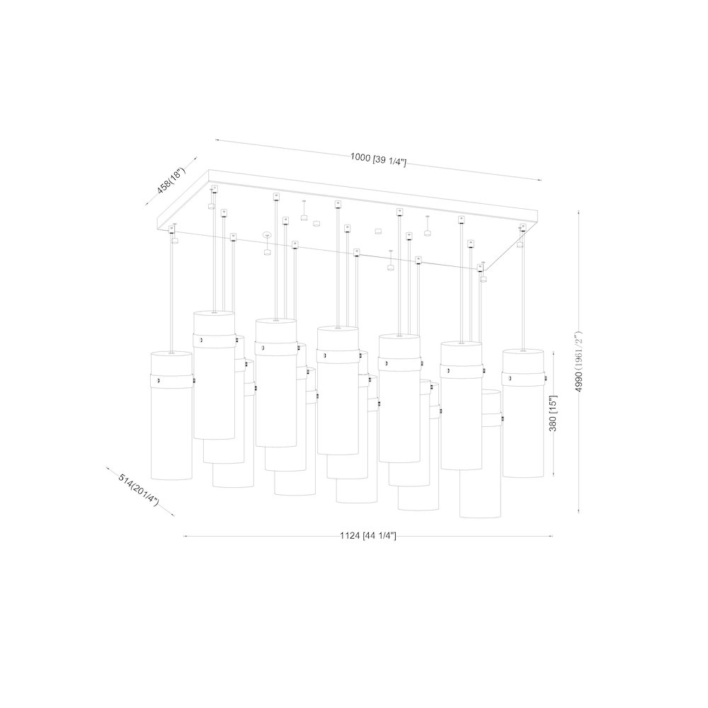 Z-Lite 17 Light Linear Chandelier. Picture 8