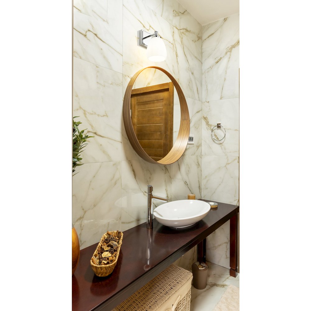 Z-Lite Oren 1 Light Vanity in Chrome  color, Steel frame. Picture 7