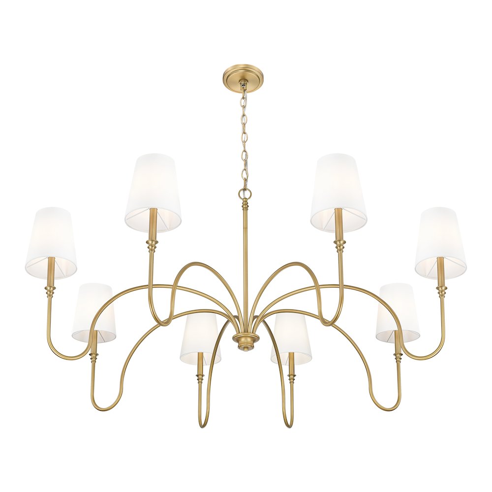 Z-Lite 8 Light Chandelier, Rubbed Brass. Picture 2