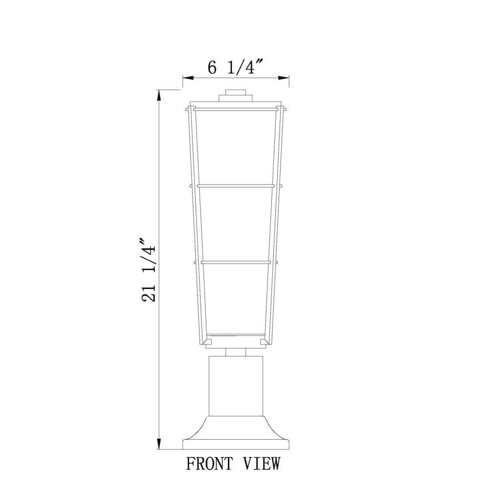 Z-Lite 1 Light Outdoor Pier Mounted Fixture. Picture 8