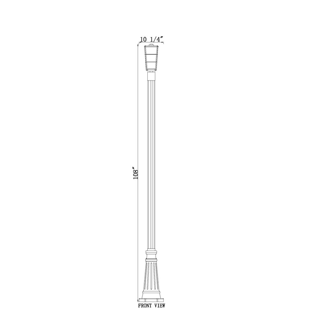 Z-Lite 1 Light Outdoor Post Mounted Fixture. Picture 8