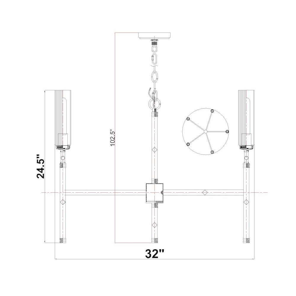 Z-Lite 5 Light Chandelier, Brushed Nickel. Picture 8