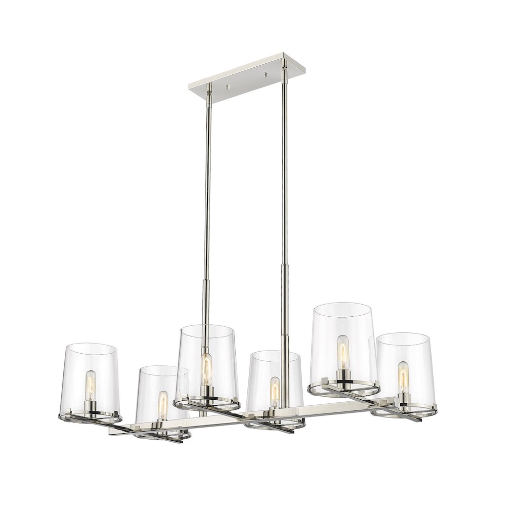 Z-Lite 6 Light Linear Chandelier. Picture 1