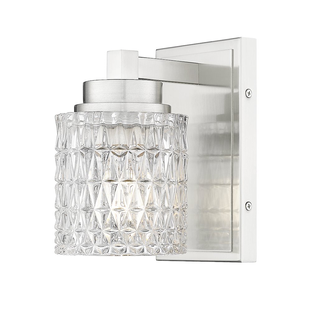 Z-Lite 1 Light Wall Sconce, Brushed Nickel. Picture 1