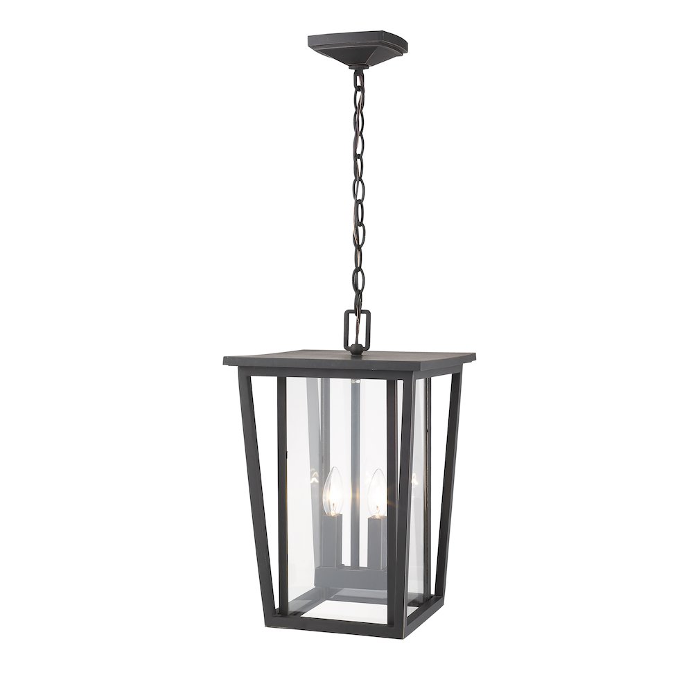 Z-Lite 2 Light Outdoor Chain Mount Ceiling Fixture. Picture 3