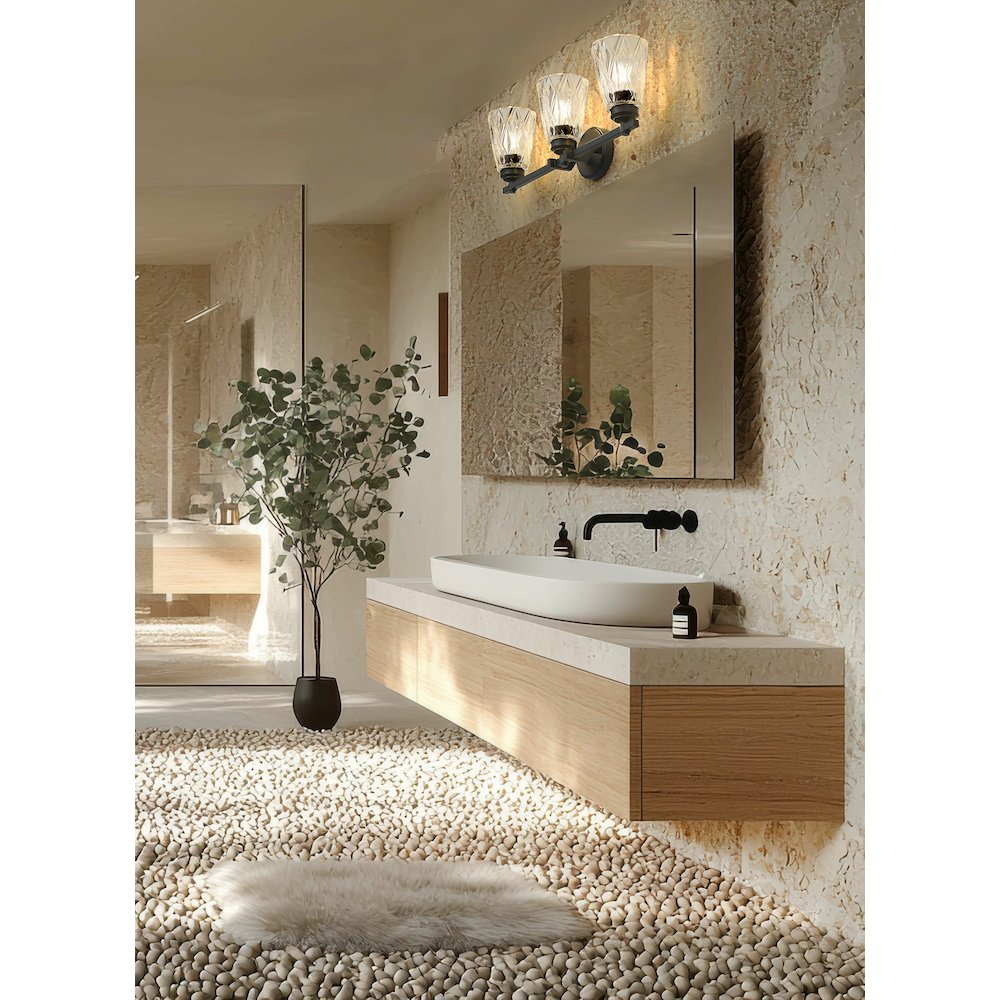 Z-Lite 3 Light Vanity, Matte Black. Picture 5