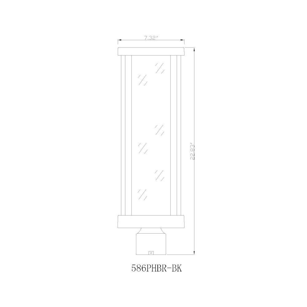 Z-Lite 1 Light Outdoor Post Mount Fixture. Picture 6
