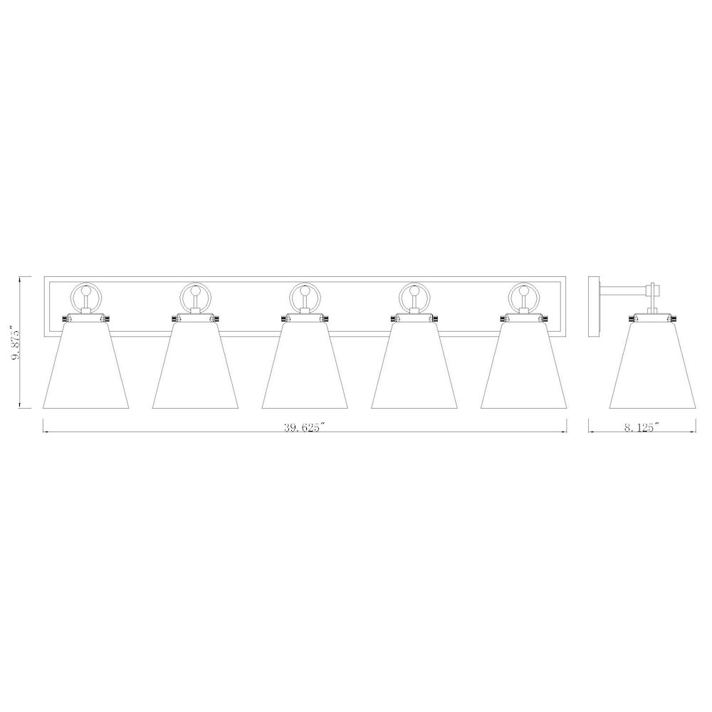 Z-Lite 5 Light Vanity. Picture 8