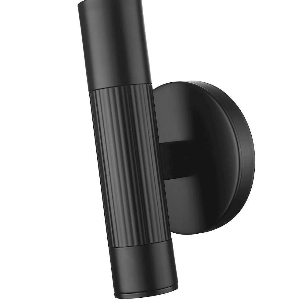 Z-Lite Stari 1 Light Wall Sconce in Matte Black color, Steel frame. Picture 4