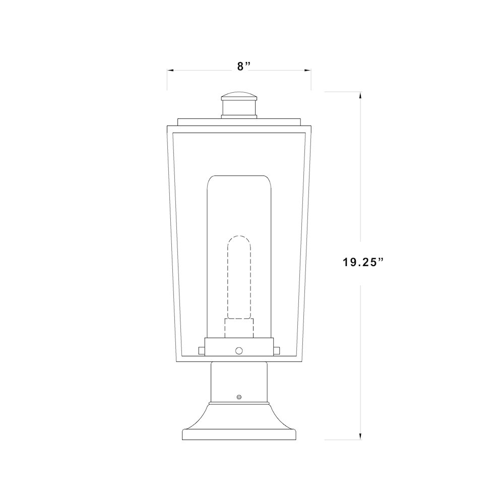 Z-Lite 1 Light Outdoor Pier Mounted Fixture. Picture 8