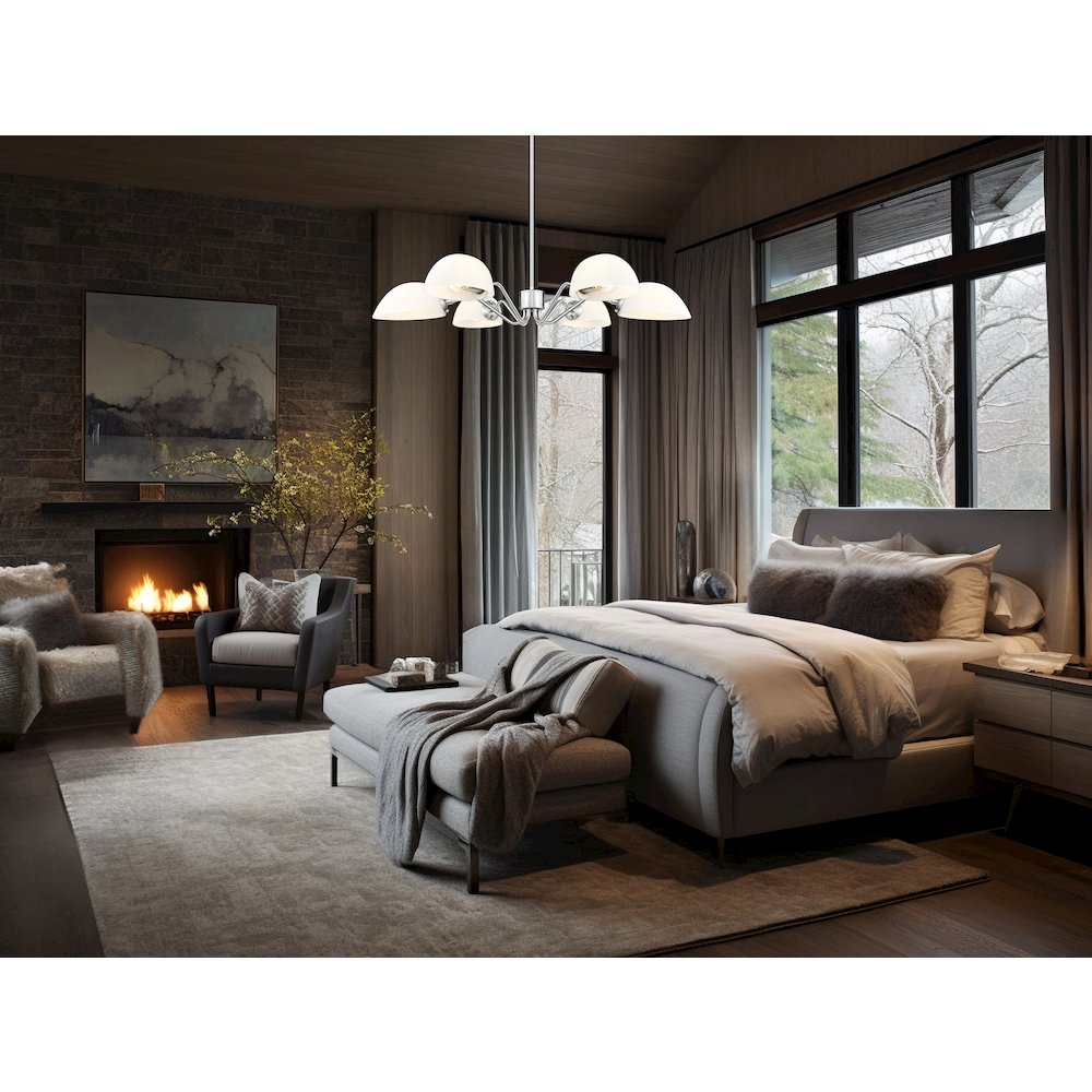 Z-Lite 6 Light Chandelier, Brushed Nickel. Picture 5