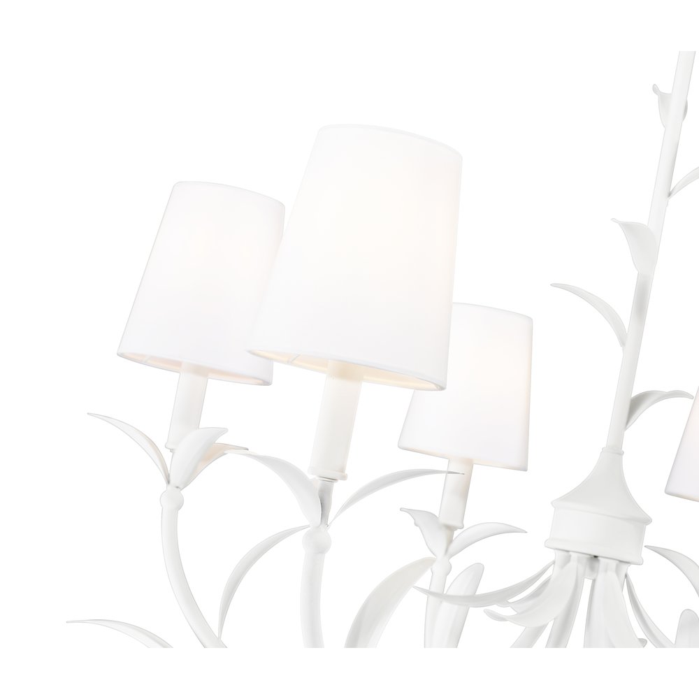 Z-Lite 6 Light Chandelier, Textured White. Picture 4