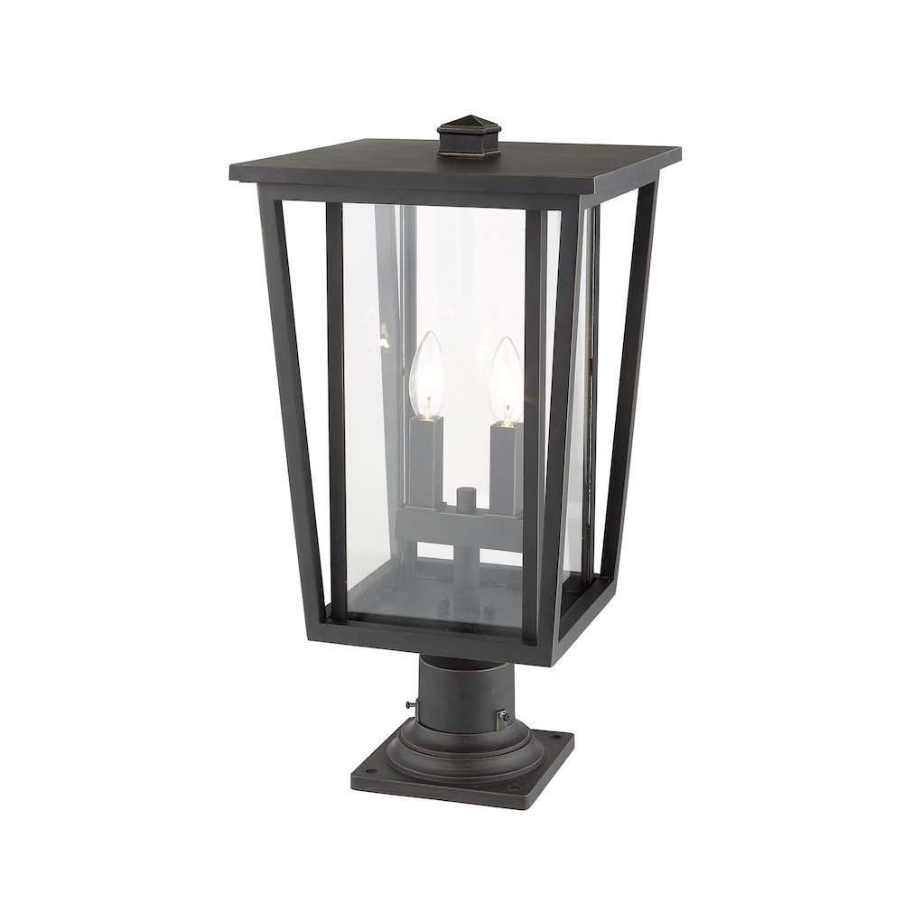 Z-Lite 2 Light Outdoor Pier Mounted Fixture. Picture 3