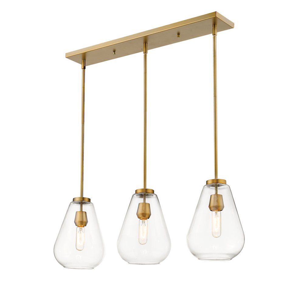 Z-Lite 3 Light Linear Chandelier. Picture 1