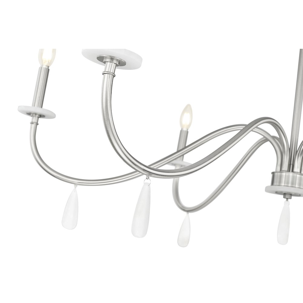 Z-Lite 6 Light Chandelier, Brushed Nickel. Picture 4
