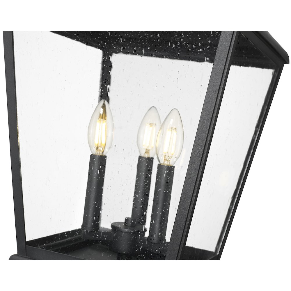 Z-Lite 3 Light Outdoor Post Mounted Fixture, Sand Black. Picture 4