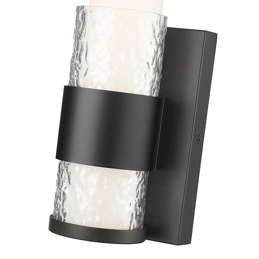 Z-Lite Egon 1 Light Wall Sconce in Matte Black color, Steel frame. Picture 4