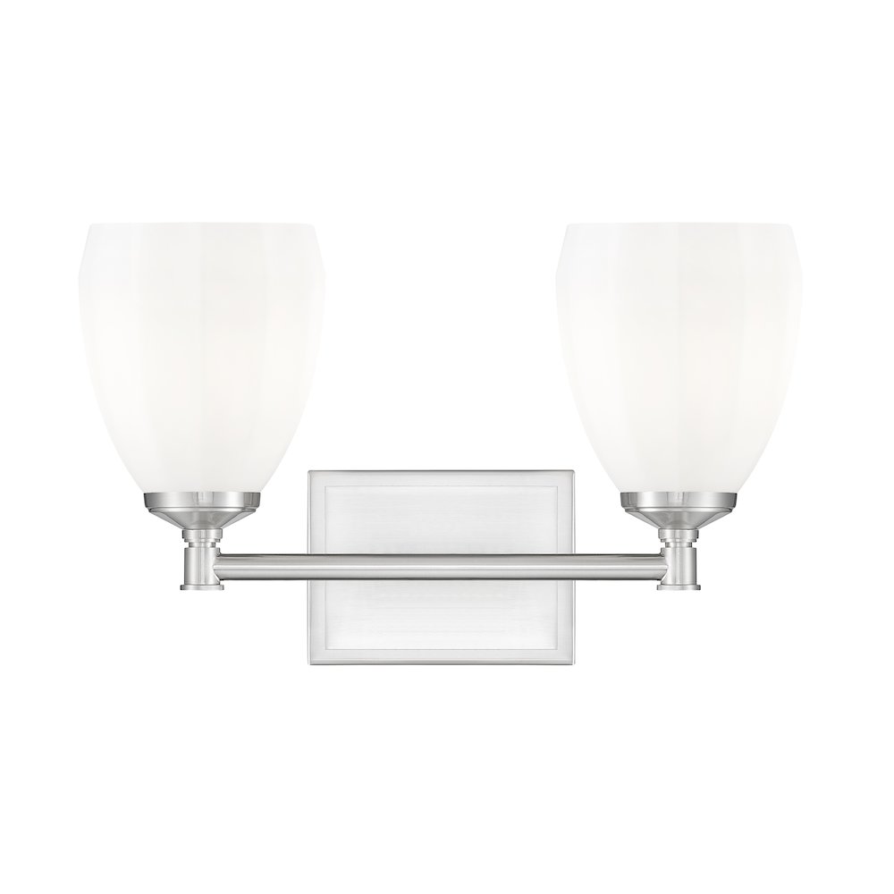 Z-Lite Oren 2 Light Vanity in Brushed Nickel color, Steel frame. Picture 2