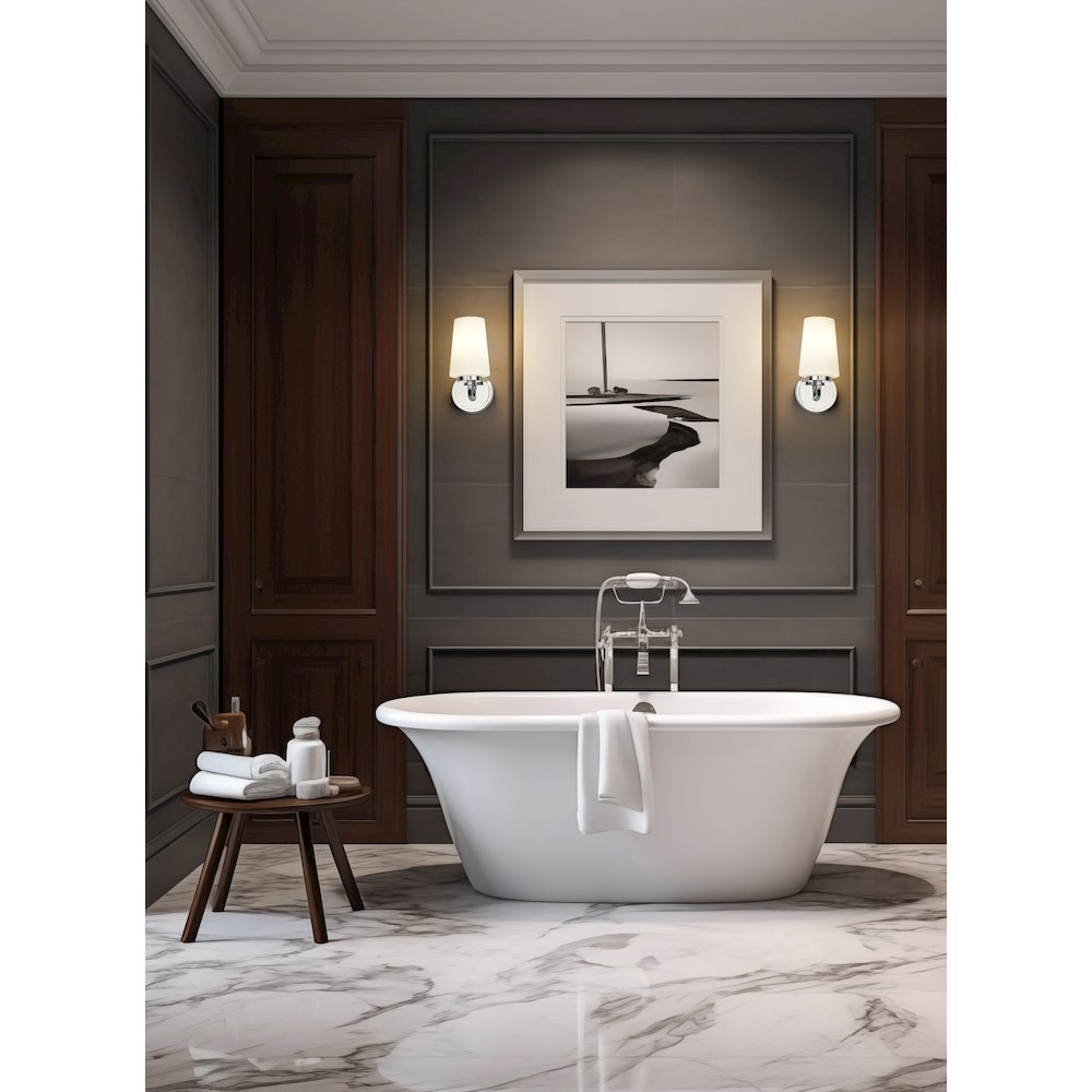 Z-Lite Montford 1 Light Wall Sconce in Chrome color, Steel frame. Picture 6