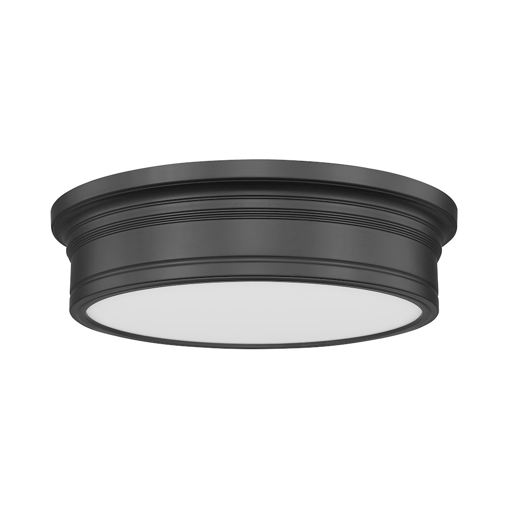 Z-Lite 1 Light Flush Mount, Matte Black. Picture 7