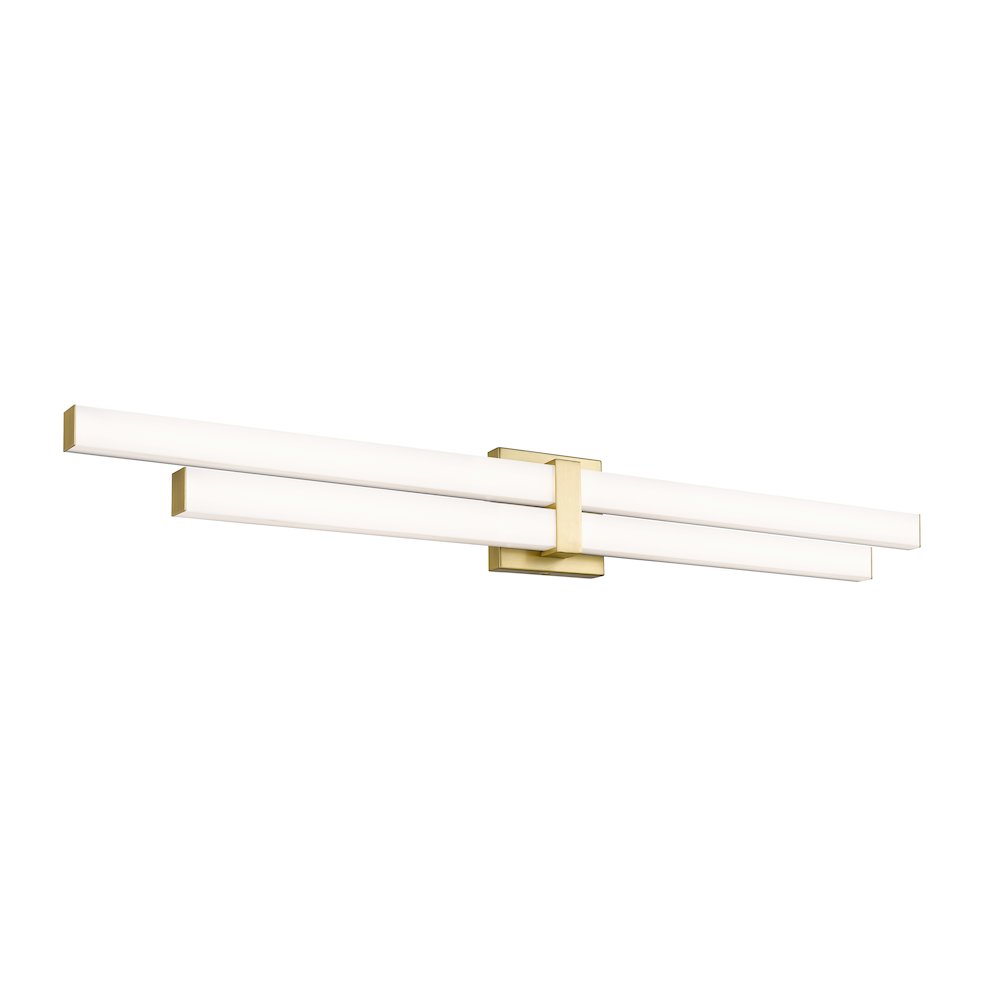 Z-Lite Zane 2 Light Vanity in Modern Gold Frame Finish. Picture 2