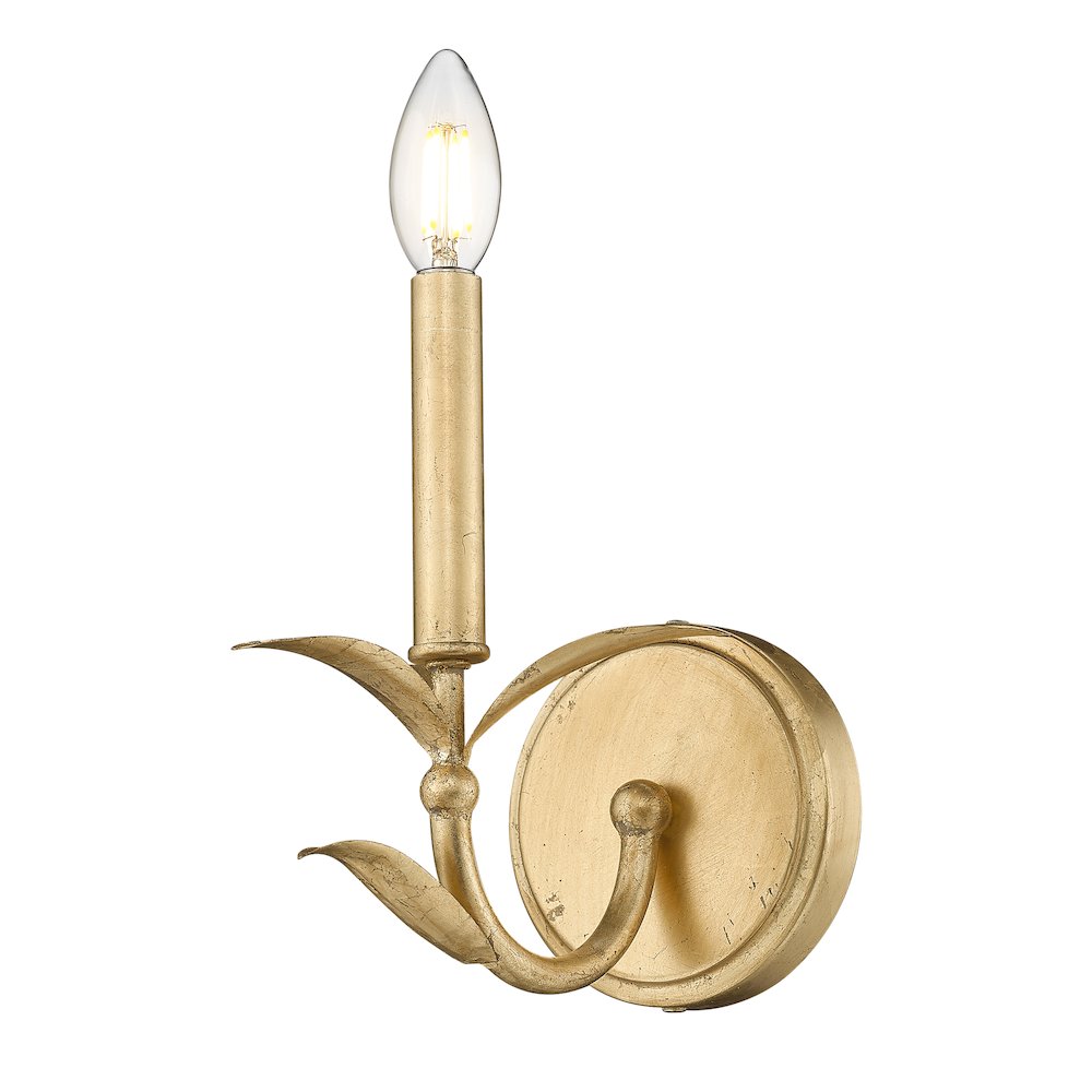 Z-Lite 1 Light Wall Sconce, Gold Leaf. Picture 2