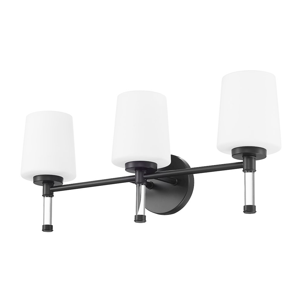 Z-Lite 3 Light Vanity, Matte Black. Picture 7