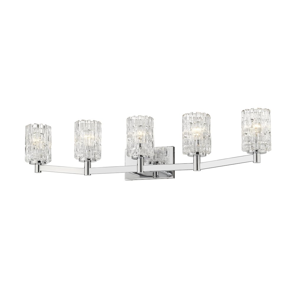 Z-Lite Aubrey 5 Light Vanity in Chrome Frame Finish. Picture 2
