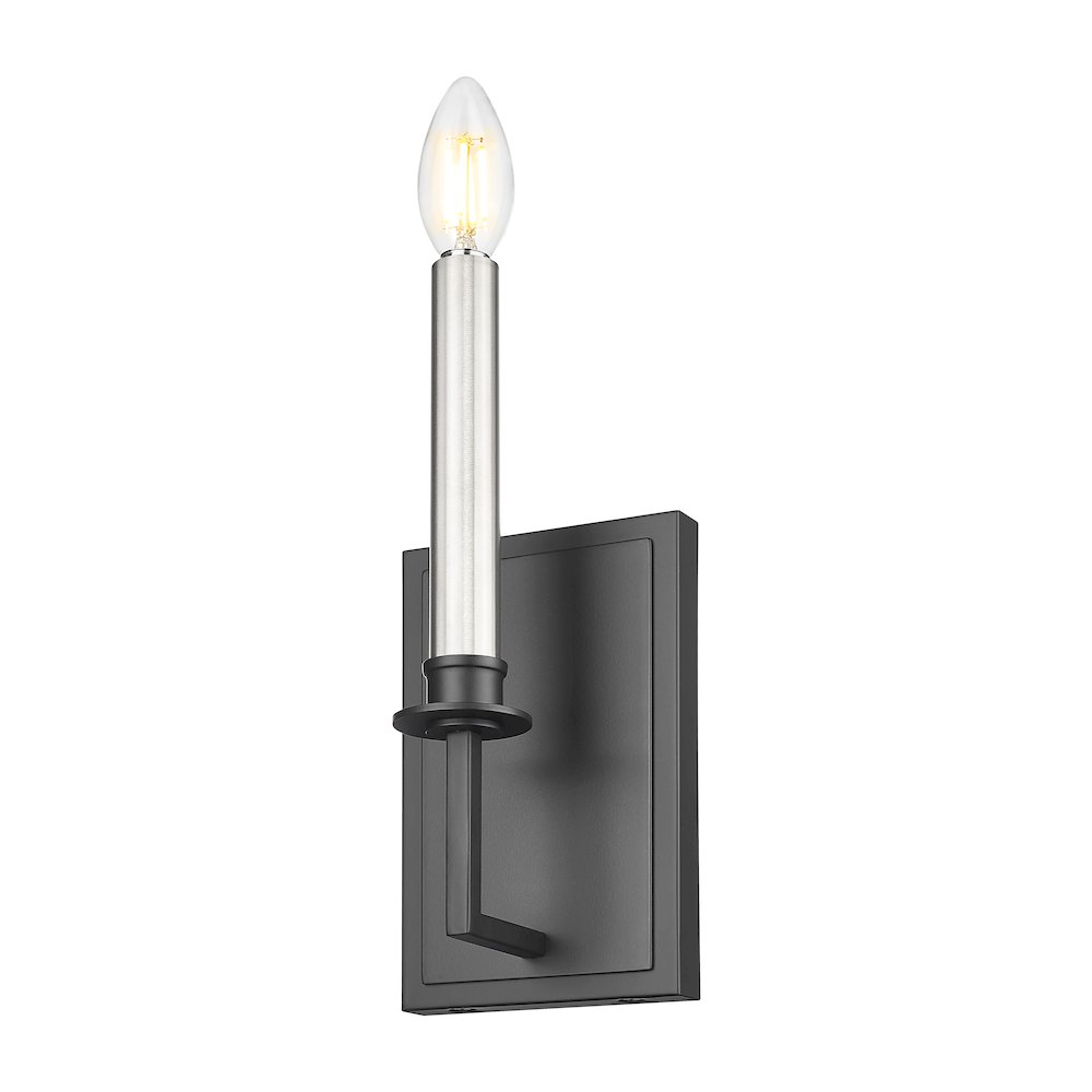 Z-Lite 2 Light Wall Sconce, Matte Black. Picture 2