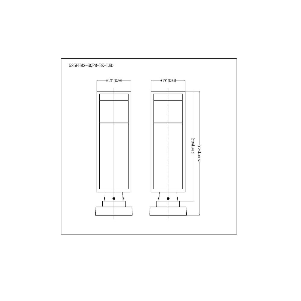 Z-Lite 1 Light Outdoor Pier Mounted Fixture. Picture 8