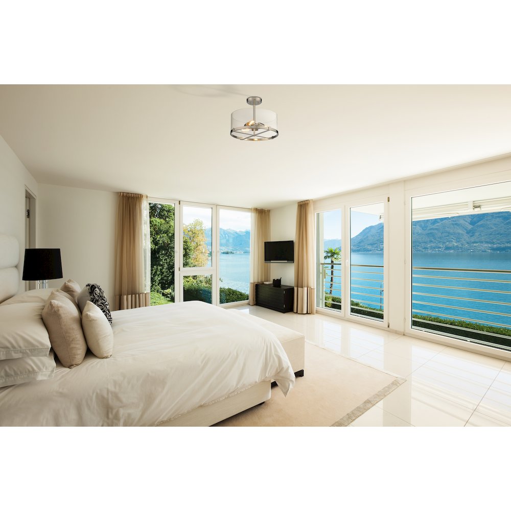 Z-Lite 3 Light Semi Flush Mount. Picture 6