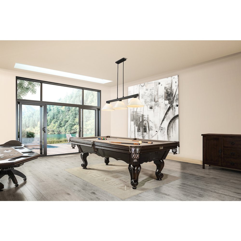 Z-Lite Cobalt 3 Light Billiard, Steel Frame, White Shade Color. Picture 6