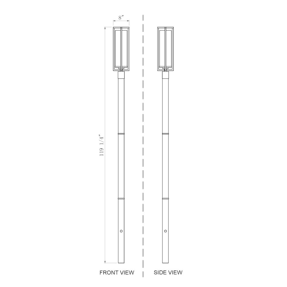 Z-Lite 1 Light Outdoor Post Mounted Fixture. Picture 8