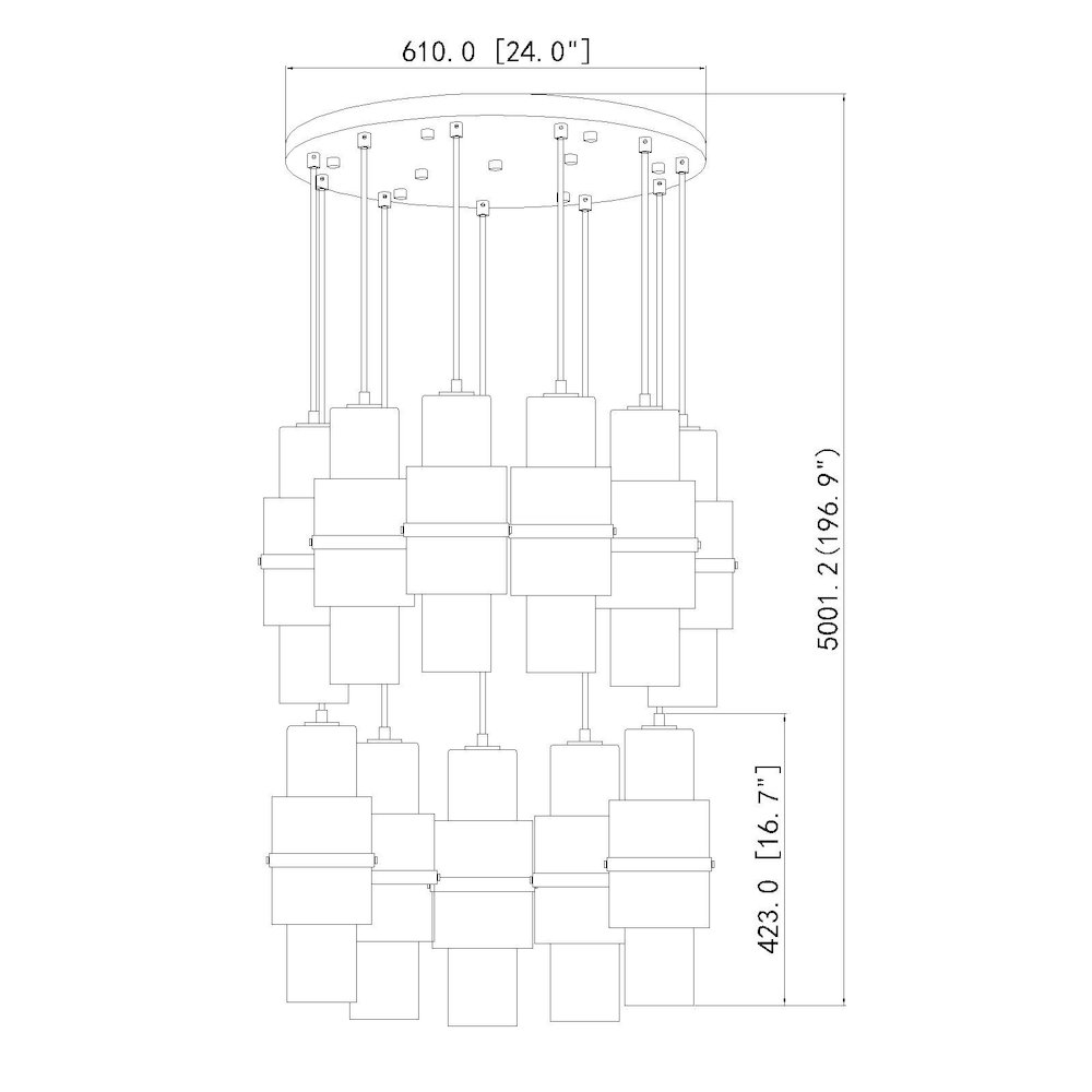 Z-Lite 11 Light Chandelier. Picture 8