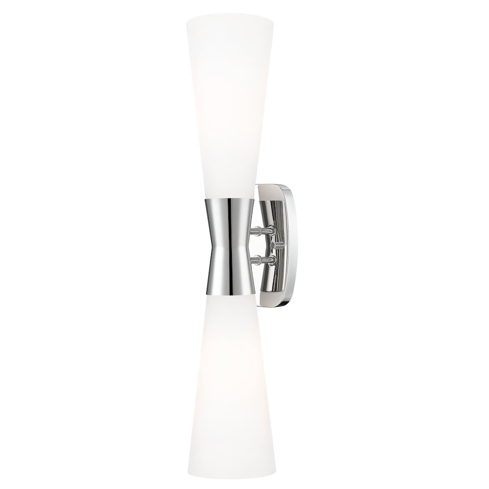 Z-Lite 2 Light Wall Sconce, Polished Nickel. Picture 1