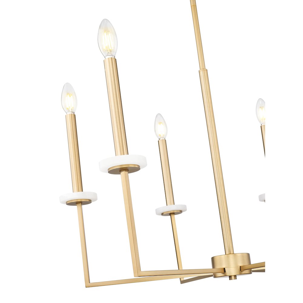 Z-Lite 6 Light Chandelier, Mordern Gold. Picture 4