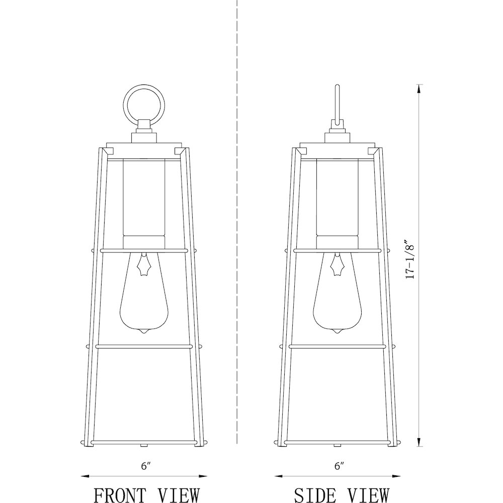 Z-Lite 1 Light Outdoor Chain Mount Ceiling Fixture. Picture 8