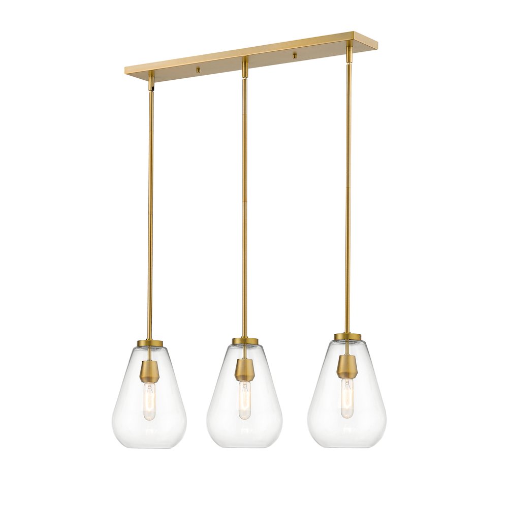 Z-Lite 3 Light Linear Chandelier. Picture 3