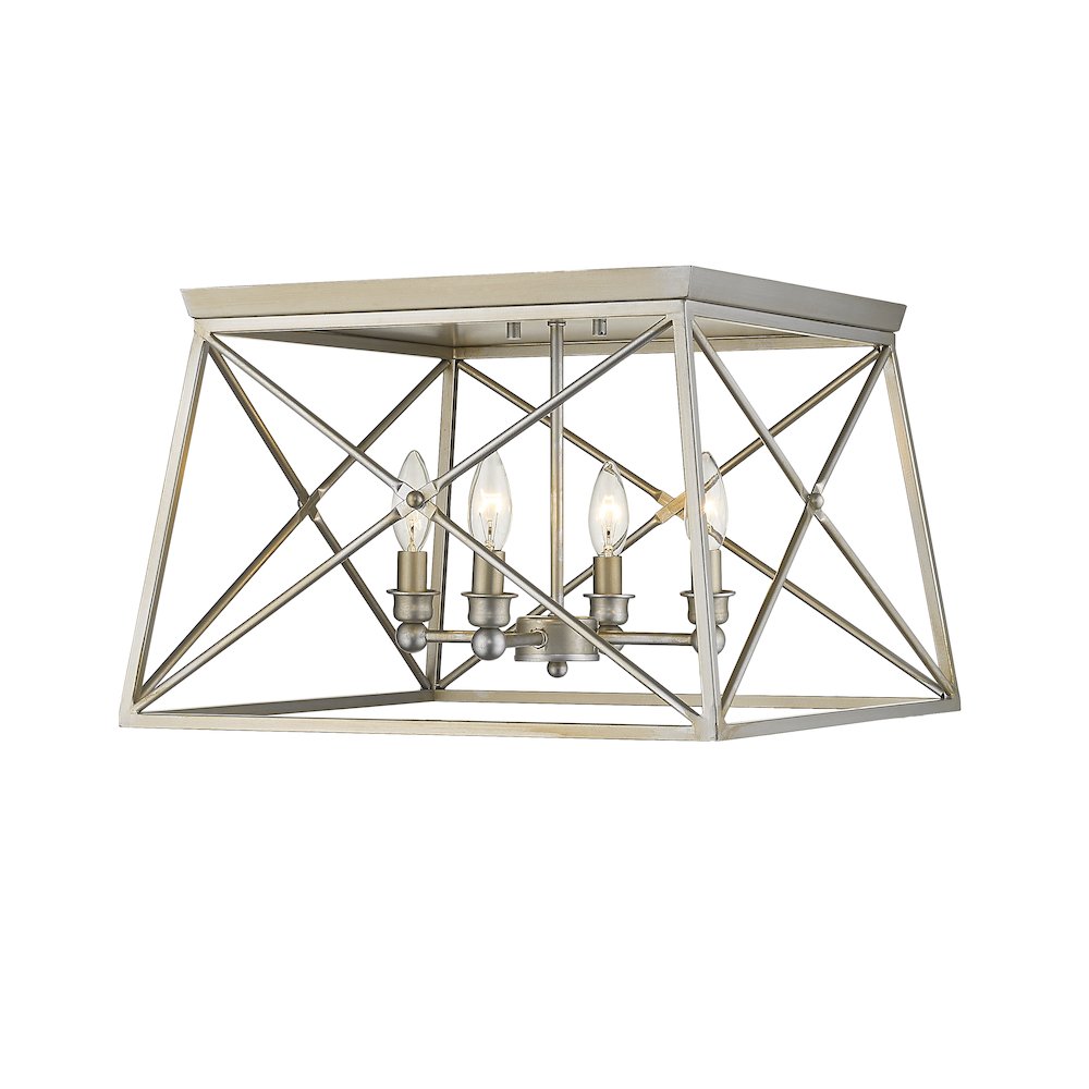 Z-Lite 4 Light Flush Mount. Picture 1