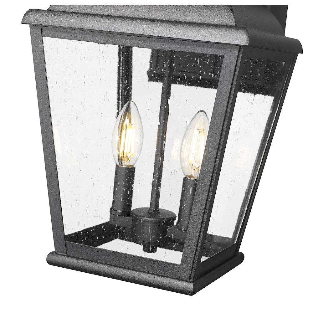 Z-Lite 2 Light Outdoor Wall Light, Sand Black. Picture 4