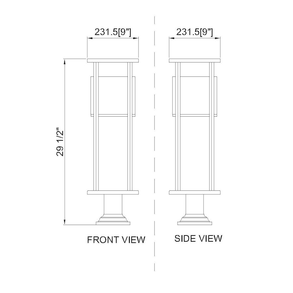 Z-Lite 1 Light Outdoor Pier Mounted Fixture. Picture 8