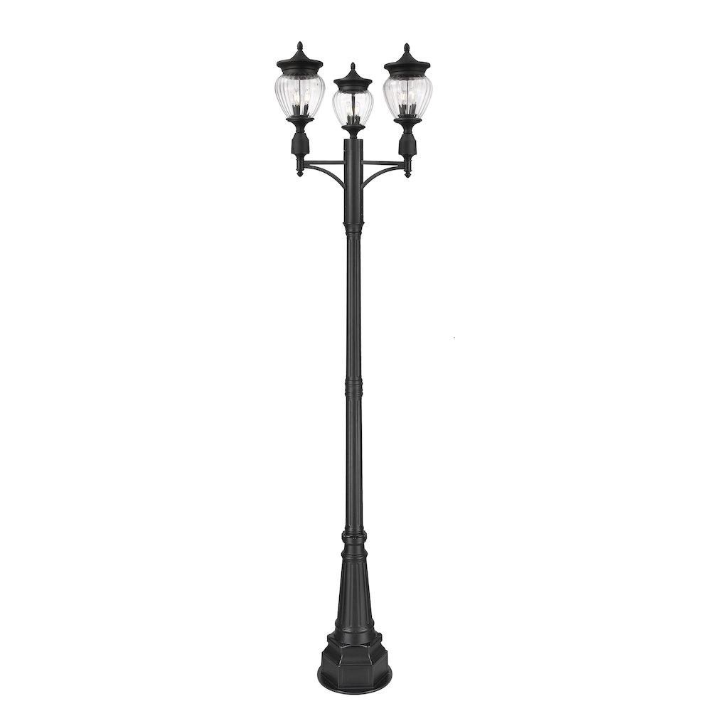Z-Lite 3 Light Outdoor Post Mounted Fixture. Picture 3