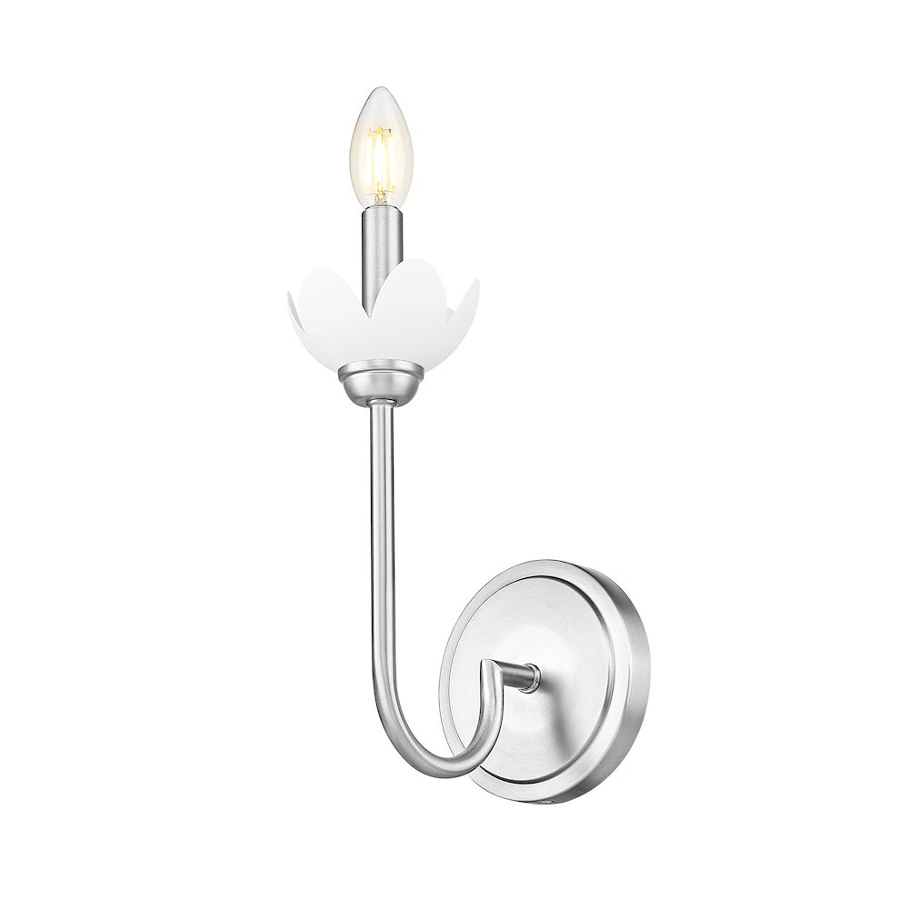 Z-Lite Allistair 1 Light Wall Sconce in Brushed Nickel color, Steel frame. Picture 3